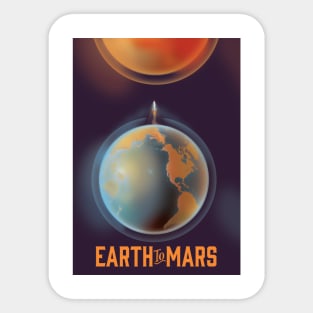 Earth To Mars Sticker